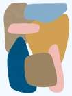 Merging Pastel Pebbles 1 Art Print