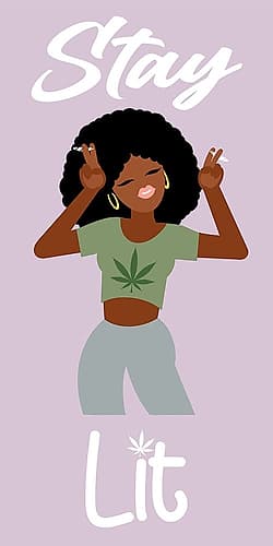 Stay Lit Girl Inspirational Print