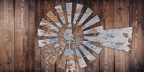 Rusty Windmill Art Print