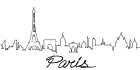 Squiggly Paris 1 Art Print