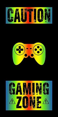 Colorful Gamer Zone Games and Sports Print