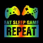 Colorful Eat Sleep Game Art Print