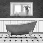 Monotone Bath 1 Art Print