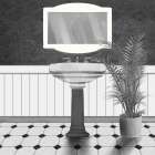 Monotone Bath 2 Art Print