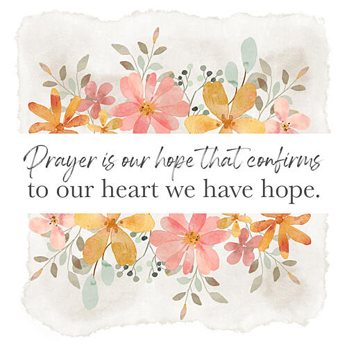 Prayer Is Our Hope Aquarelle reproduction