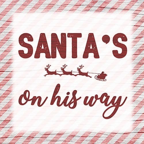 Santas On His Way Art Print