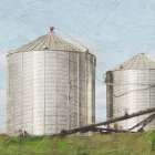 Twin Silos Art Print