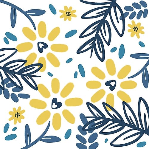 Flower Pattern 1 Art Print