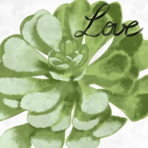 Loving Succulent 1 Art Print