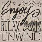 Unwinding Bath 1 Bathroom Art Print