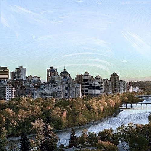 Skyline Exit 4 Landscape Print