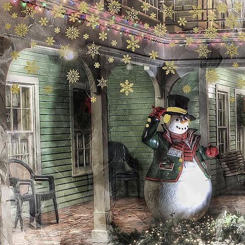 Winter Porch 1 Art Print
