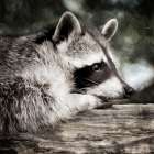 Pondering Raccoon Art Print