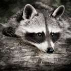Pondering Raccoon 2 Art Print