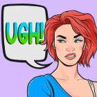 Ugh Girl Art Print