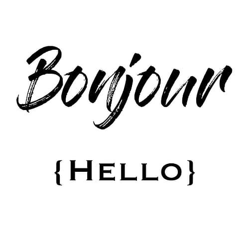 French Hello Signs Print