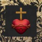 Gold Surrounded Heart Art Print