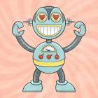 Loving Bot Art Print