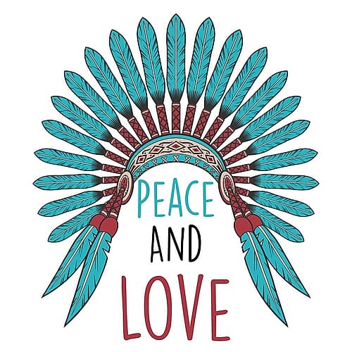 Peace And Love Signs Print