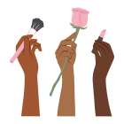 Makeup Hands Art Print