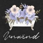 Unwind Floral Bath Bathroom Art Print