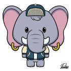 Ethan Elephant Art Print