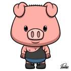 Preston Pig Art Print