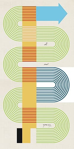 Mod Appeal Swirl Minimalist Print