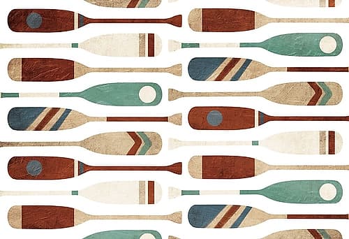 More Oars Turned Coastal Print