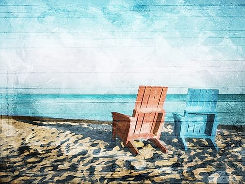 Relaxing At The Beach Coastal Print