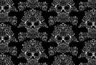 Halloween Skull Pattern Art Print