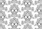 Halloween Skull Pattern Reverse Art Print