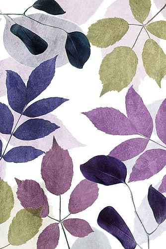Look At Me Leaves Purple Art Print