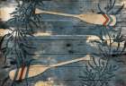 Blue Wall Oars Art Print