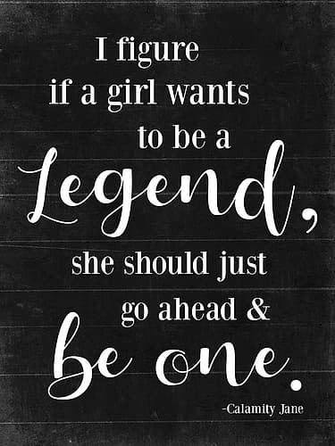 Legend B/W Inspirational Print