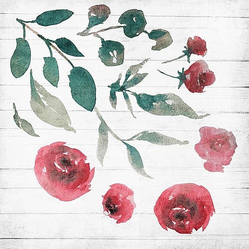 White Wash Flower 2 Art Print
