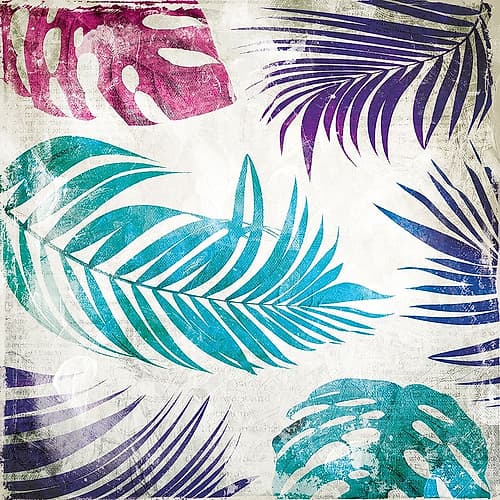 Colorful Palms Nature Print