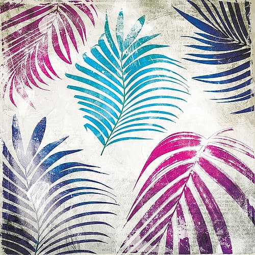 Colorful Palms Mate Nature Print