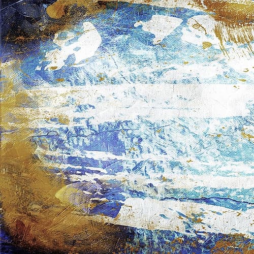 Gold Water Typhoon Art Print