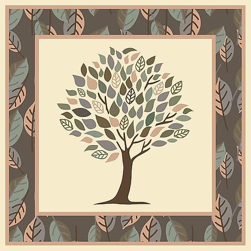 Fall Tree Leaves Nature Print