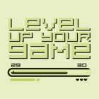 Level Up Retro Art Print