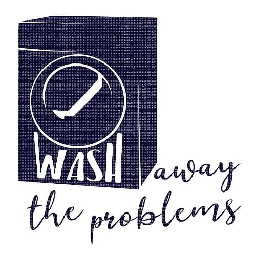 Wash Away Dark Blue Leisure Print