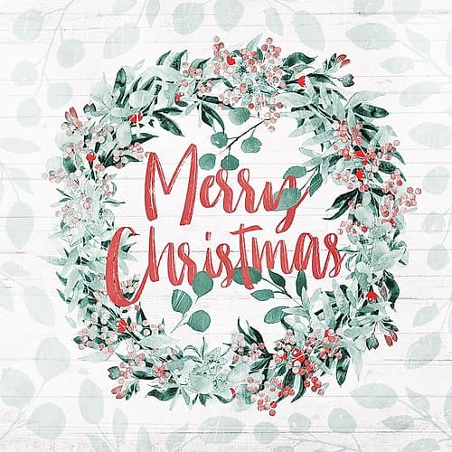Merry White Wash Art Print