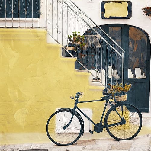 Steps In Yellow Art Print