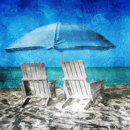 Enjoying The Shade Coastal Print