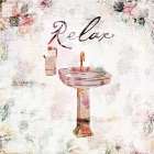 Vintage Relax Bathroom Art Print