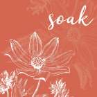 Soak Flower Bathroom Art Print
