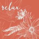 Relax Flower Bathroom Art Print