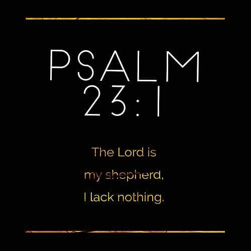 New Psalm Gold Reverse Religious Print