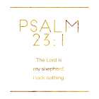 New Psalm Gold Art Print